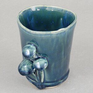 Blue Mushroom Planter